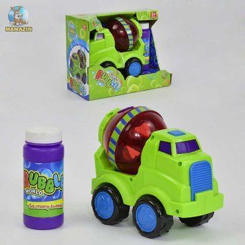 Іграшкова машинка-бетонозмішувач з мильними бульбашками Super Bubble Truck 012 фото