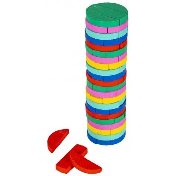 Настільна гра &laquo;Jenga&raquo; кольорова, 69 брусків, 4&ndash;99 років 30816 фото